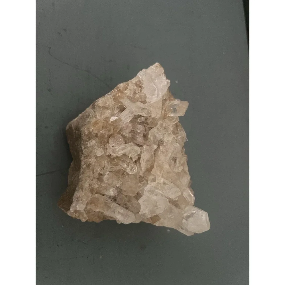 Natural Clear Quartz Crystal Cluster Rock on Matrix 3.5x2.5 Mineral Specimen